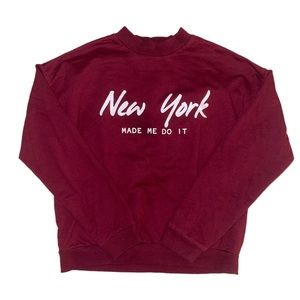 Burgundy New York Sweatshits.